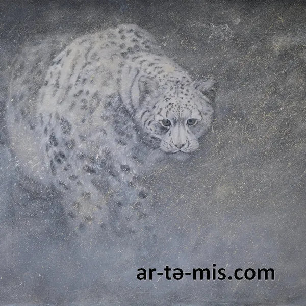 Snow Leopard (40in H x 60in W) – Artemis Art Studio