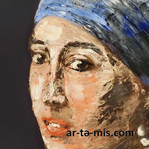 Vermeer Study - Girl with a Pearl Earring (19.5in H x 15.5in W)