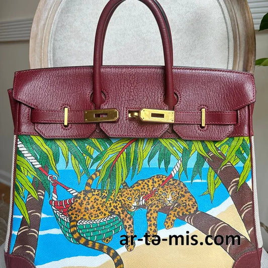 Hermes Birkin bag painting