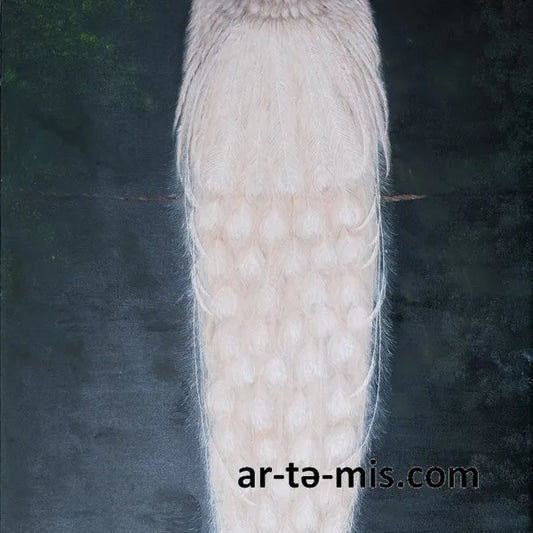Albino Peacock (60in H x 30in W)