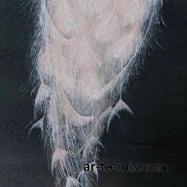 Albino Peacock (60in H x 30in W)