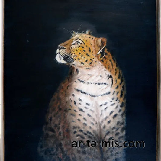 Posing Leopard (30in H x 24in W)