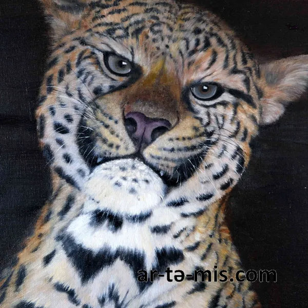 Puzzled Leopard (30in H x 24in W)