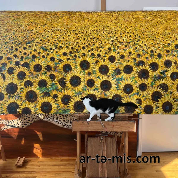 Sunflower Sea (48in H x 96in W) – Artemis Art Studio