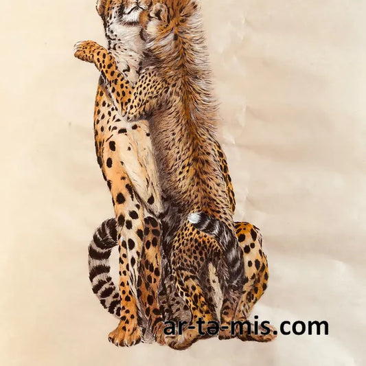 Joy of Cheetah Motherhood (20in H x 16in W)