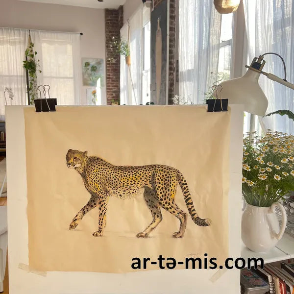 Passing By Cheetah (16in H x 20in W)