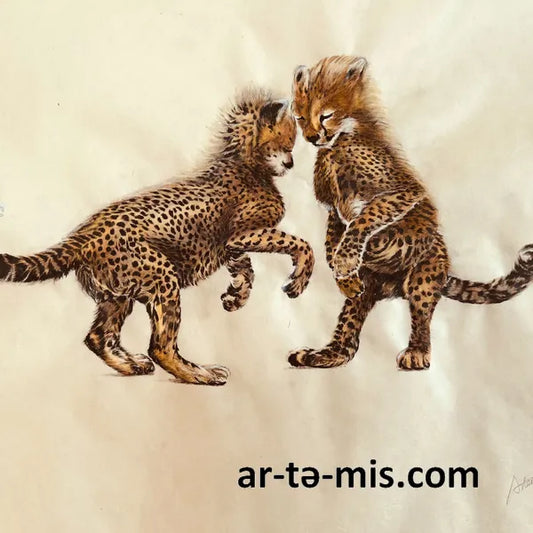 Making Friends - Cheetahs (16in H x 20in W)