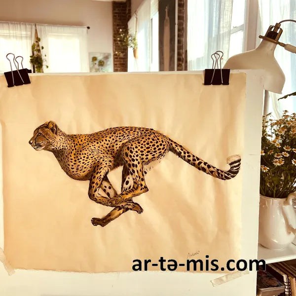 Cheetah - The King of Races (16in H x 20in W)