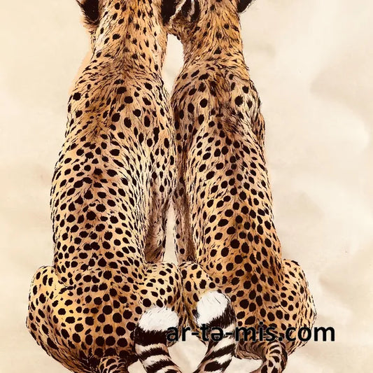 Cheetahs In Love (20in H x 16in W)