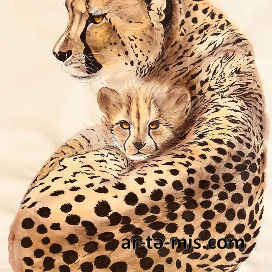 The Safest Place - Cheetahs (20in H x 16in W)