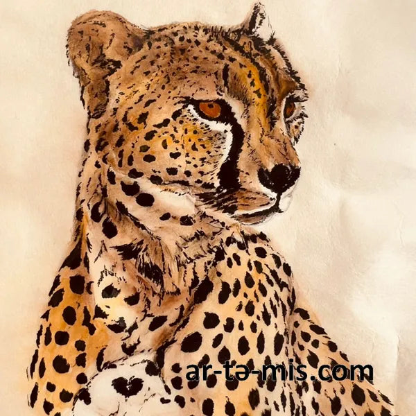 Espying Cheetah (20in H x 16in W)