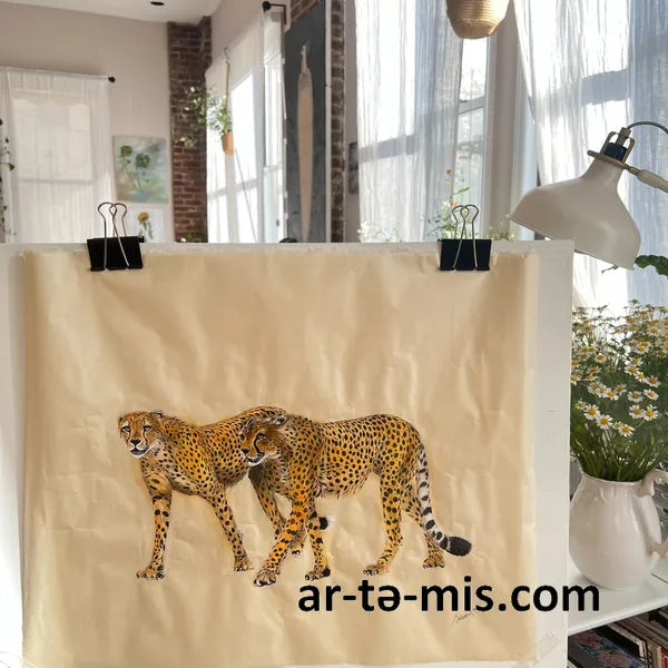 Strolling Cheetahs (16in H x 20in W)