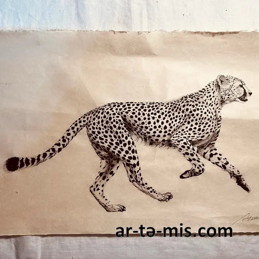 Wild Cheetah (10in H x 17in W)