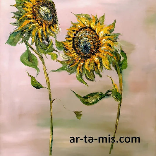 Two Sunflowers (20in H x 16in W)