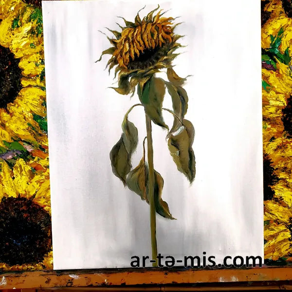 Lone Sunflower (20in H x 16in W)