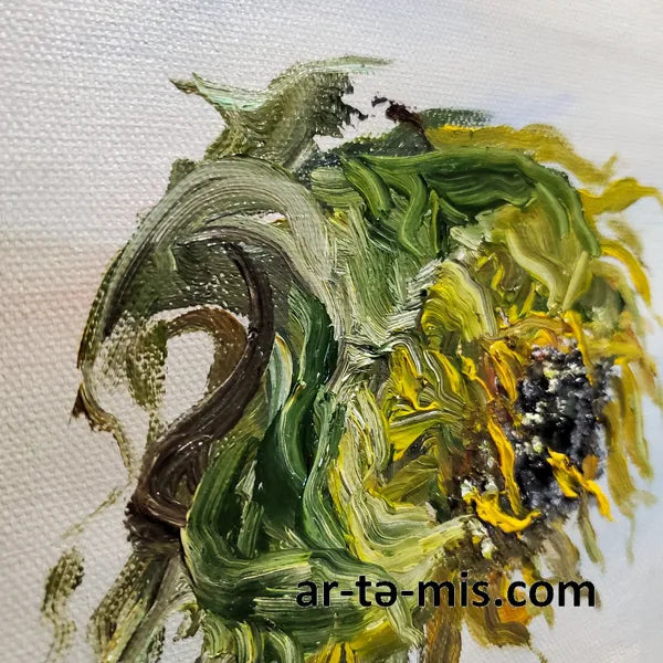 Stormy Sunflowers (20in H x 16in W)