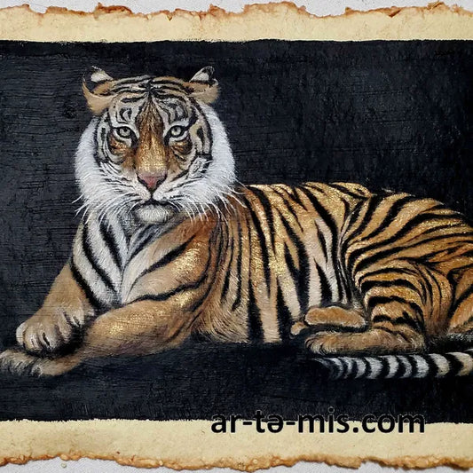 Imposing Tiger (7.5in H x 11in W)