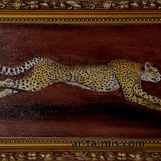 Flying Cheetah (6.25in H x 12in W)
