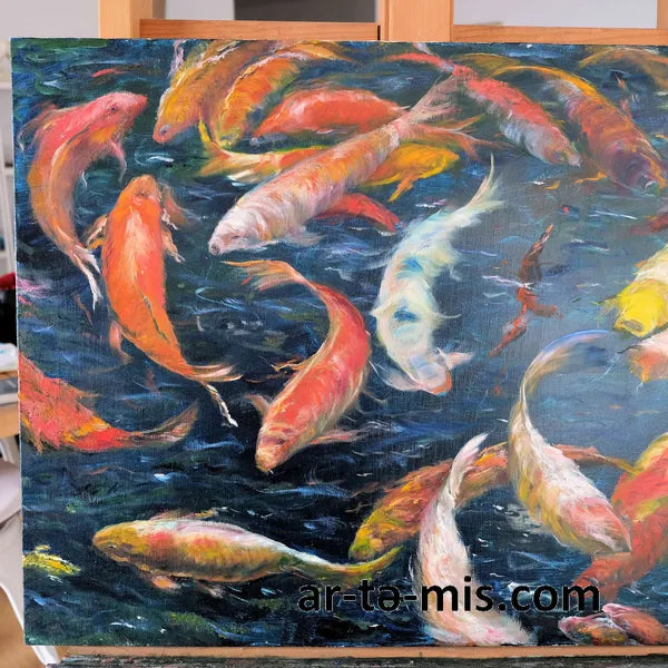 Koi Pond (24in H x 30in W)