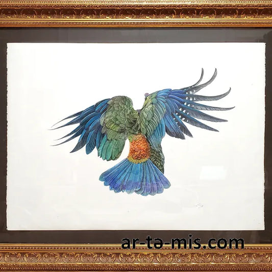 Flying Ara Parrot (22in H x 30in W)