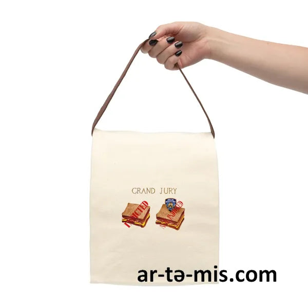 Canvas Lunch Bag With Strap